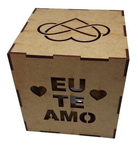 luminária Box MDF PERSONALIZADA 12x12