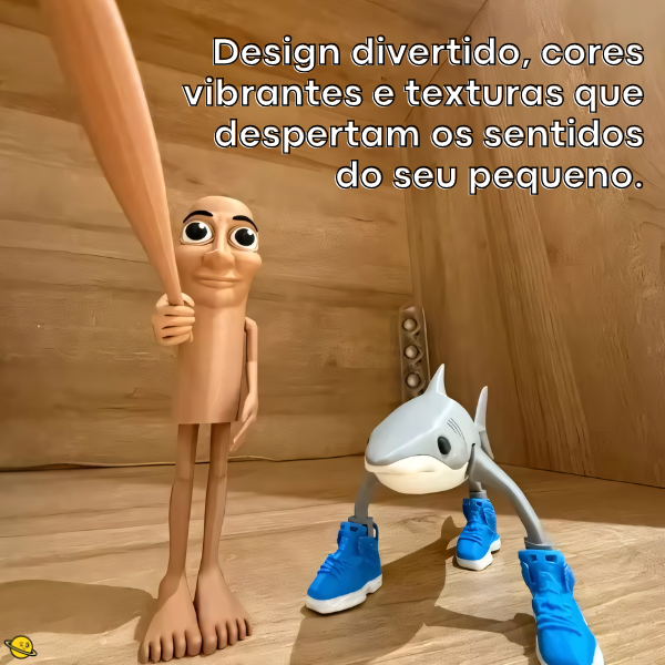 Bonecos Meme 3D Tung Sahur, Tralalero Tralala e Bombardino Crocodile