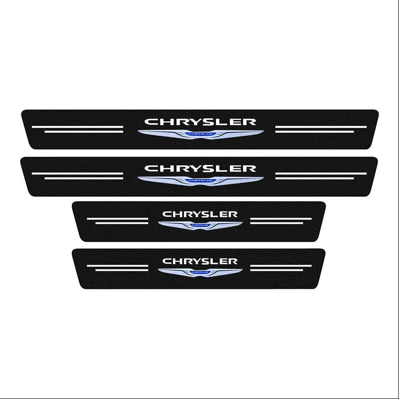 Protetor de Soleira Anti-risco Carbono Premium Chrysler - 4 Pçs