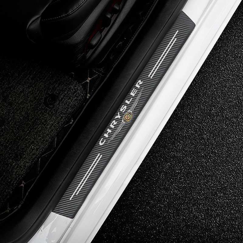 Protetor de Soleira Anti-risco Carbono Premium Chrysler - 4 Pçs