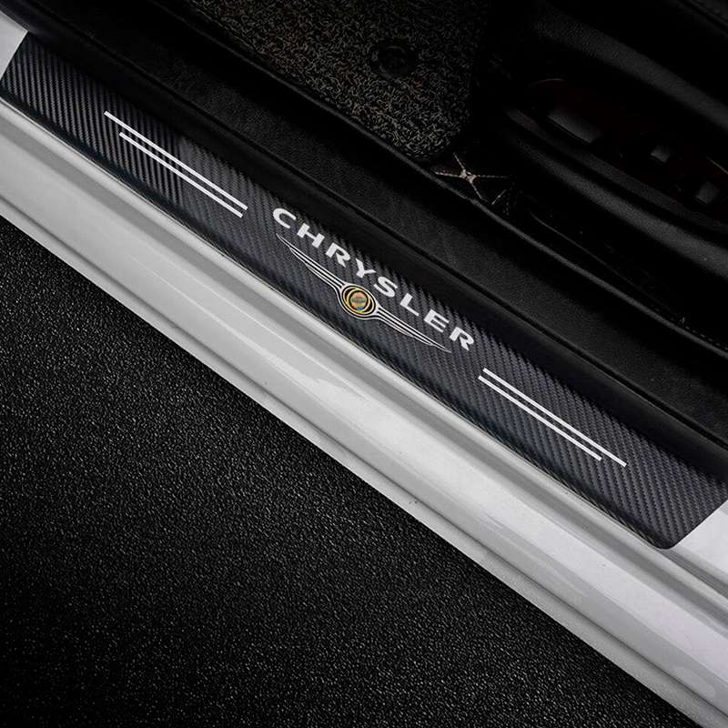 Protetor de Soleira Anti-risco Carbono Premium Chrysler - 4 Pçs