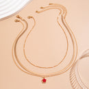 3 Correntes Separáveis Em Camadas Com Pingente de Pétala