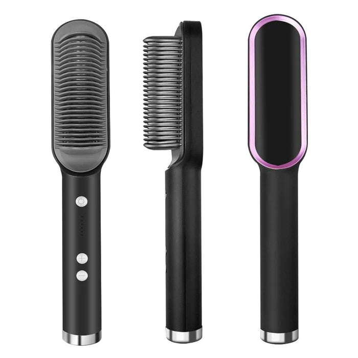 Escova Alisadora 5 em 1 - Alisa, Modela, Hidrata, Seca e Anti-frizz