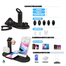 PowerDock A37 - Carregador sem fio 4 em 1 - Carrega ao mesmo tempo Telefone Apple Watch e Airpods - Woman Express
